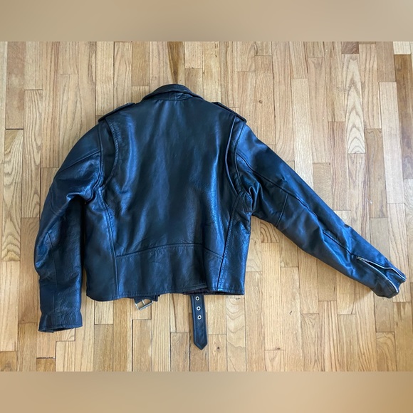 Route 66 Biker Leather Jacket Size 44 - Picture 3 of 3